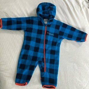 Columbia 6 months infant size Blue and Orange Kids fleece One Piece